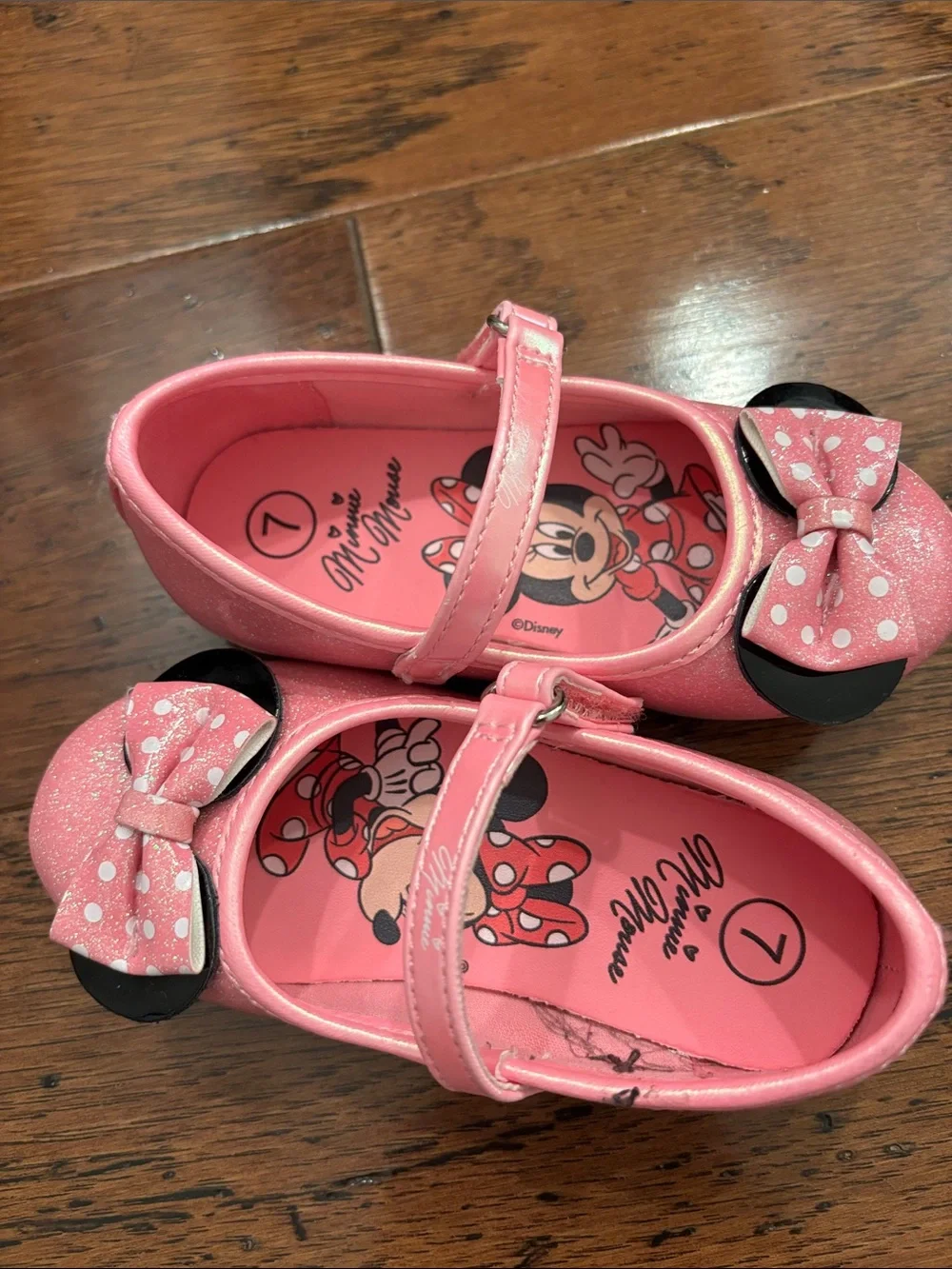 Disney Pink Minnie Mouse Bow Mary Janes
